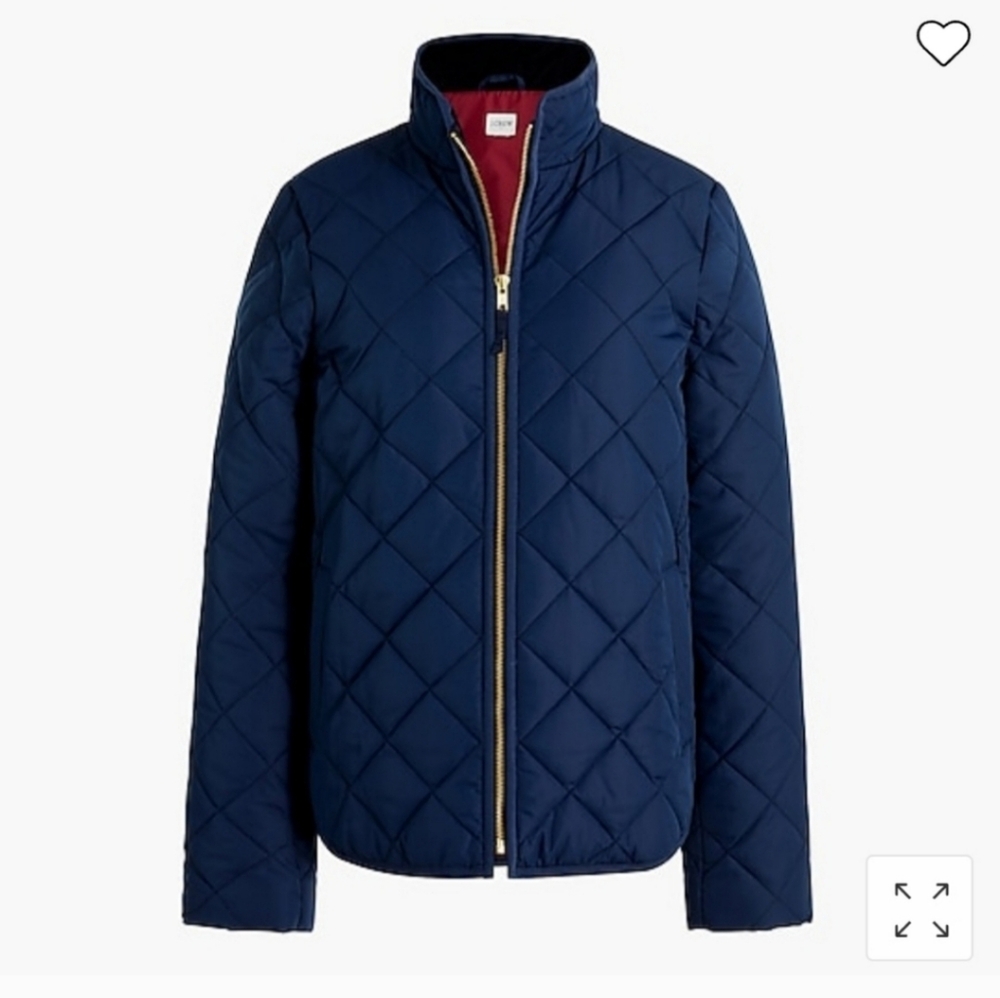 Navy Quilted Jacket